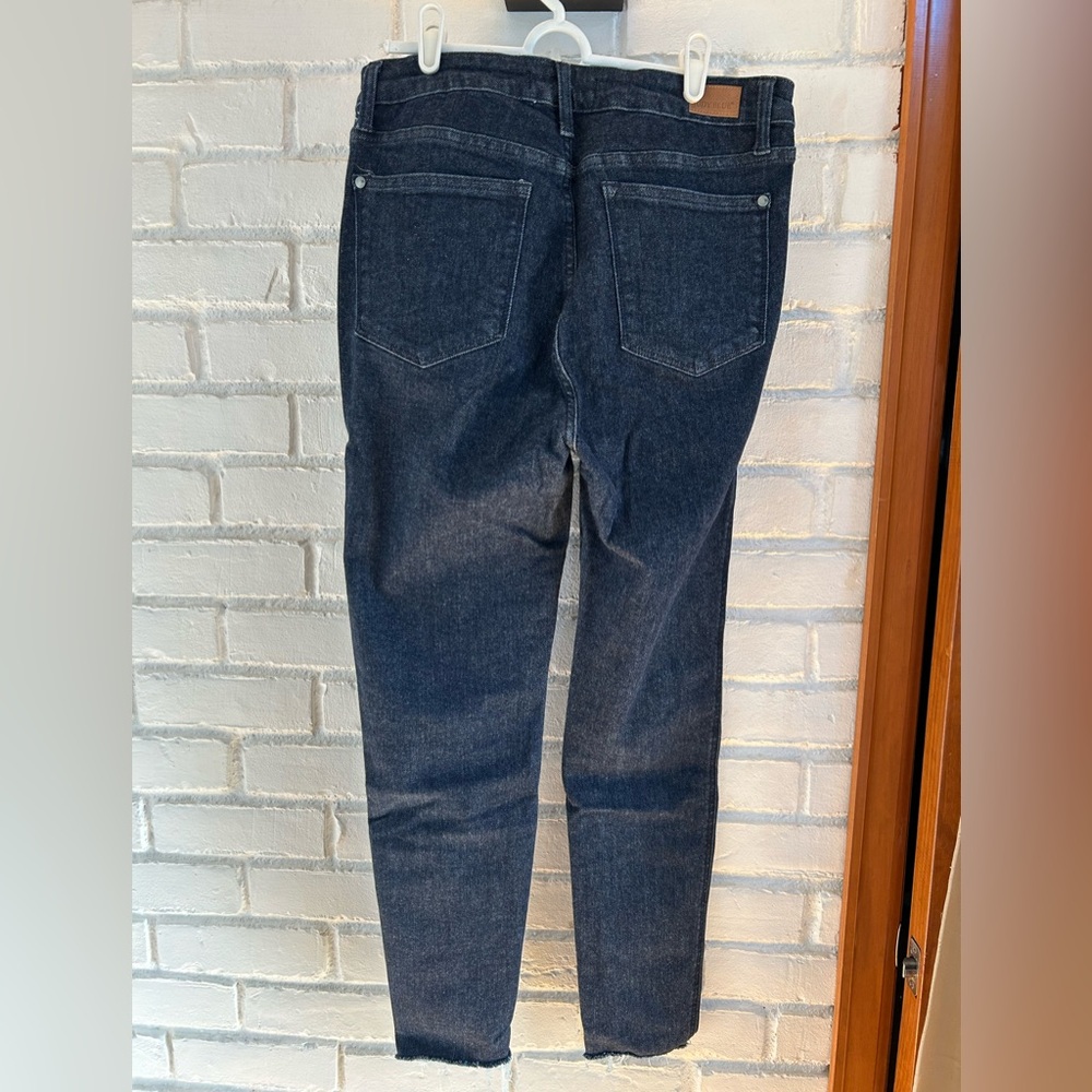 Judy Blue Starry Night High Rise Dark Wash Tummy Control Raw Hem denim